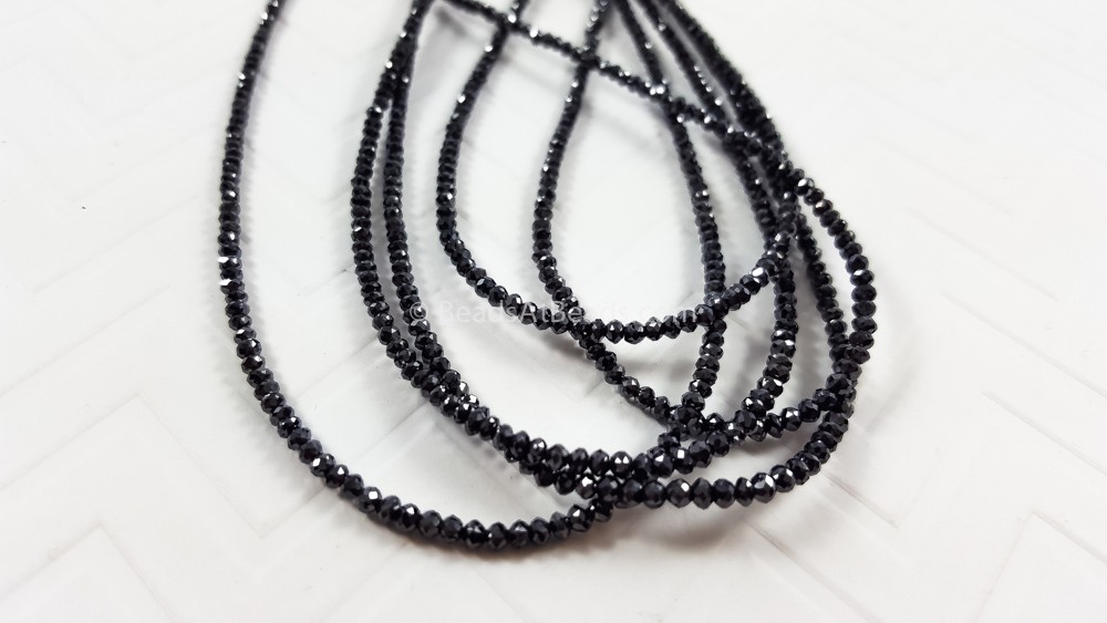 Black Diamond Bead Necklace — Oliver Smith Jeweler