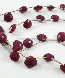 Precious Ruby Beads ~~~~ Faceted pear Briolette ~~~ Ruby ~~~~ 5-7 mm ~~~ 47 carat ~~~ 22 Pieces ~~~ jewlry making ~~~ AAA Quality